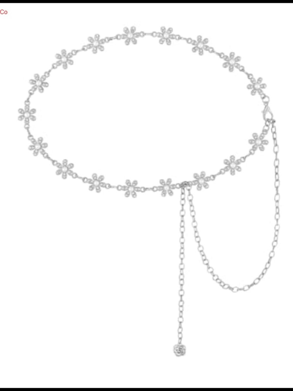 Rhinestone Chain Belt for Women - Adjustable Waist Belt for Dresses